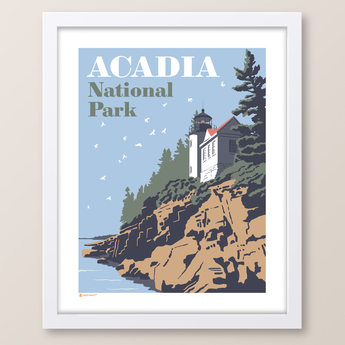 Acadia National Park Bass Harbor Lighthouse Print