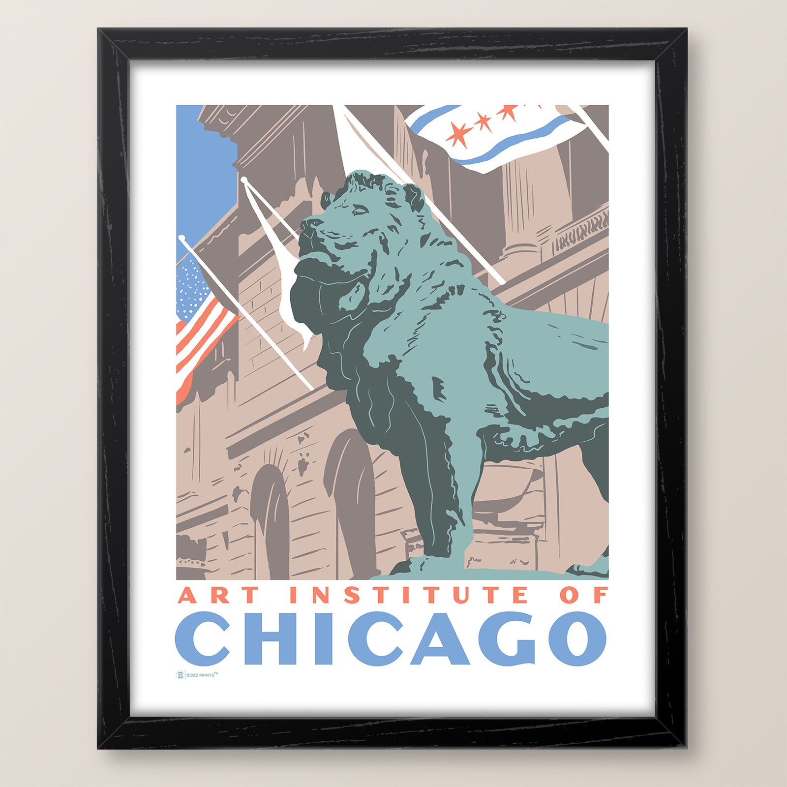 Art Institute of Chicago Lion Print