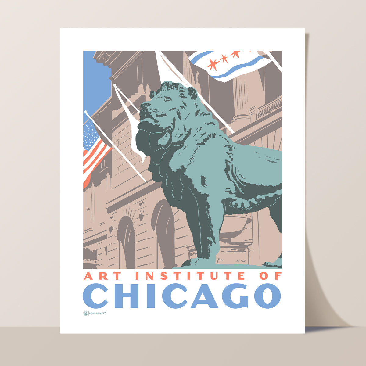 Art Institute of Chicago Lion Print