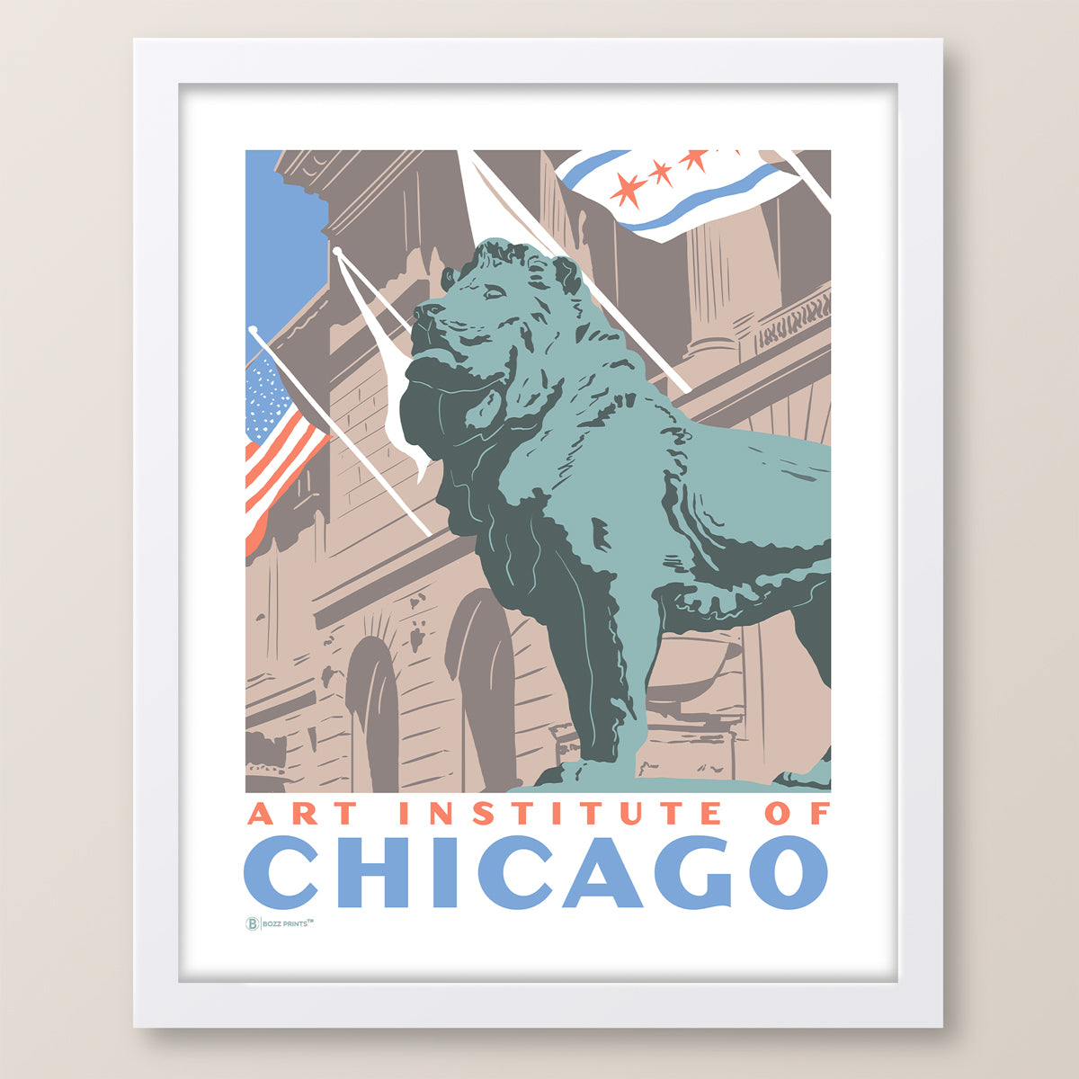 Art Institute of Chicago Lion Print