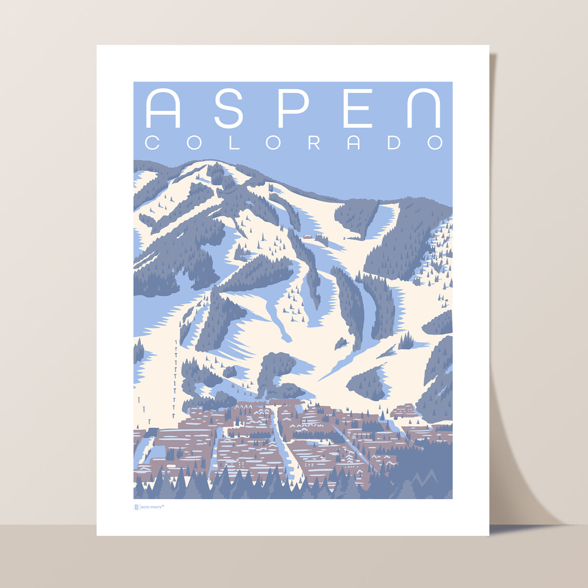 Aspen Blue Bird Print