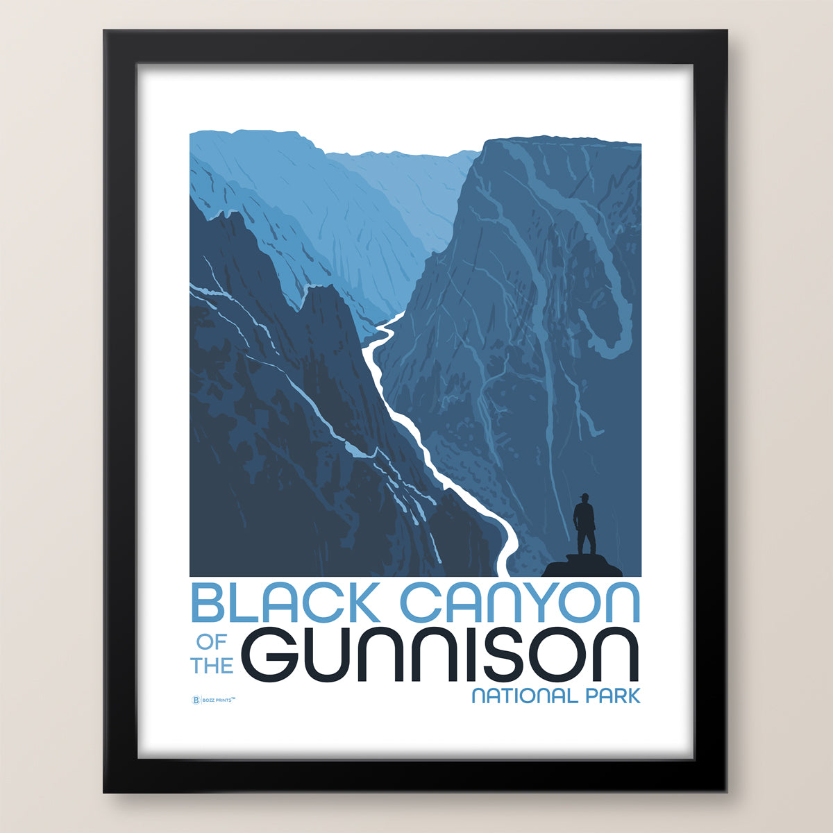 Black Canyon of The Gunnison National Park Painted Wall Print