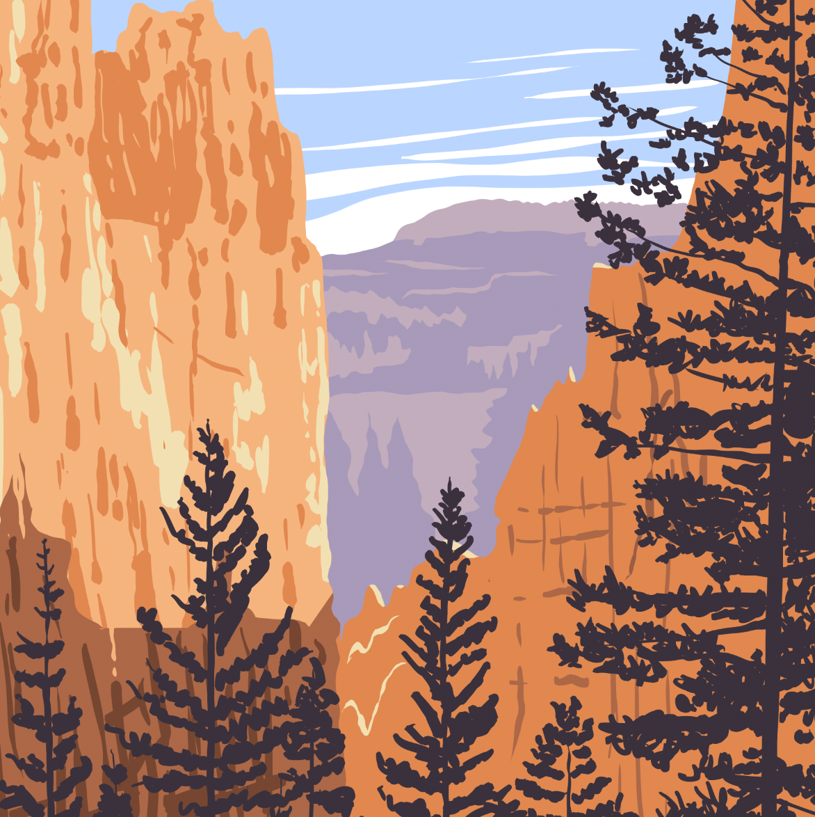 Bryce Canyon National Park Navajo Trail Loop Print