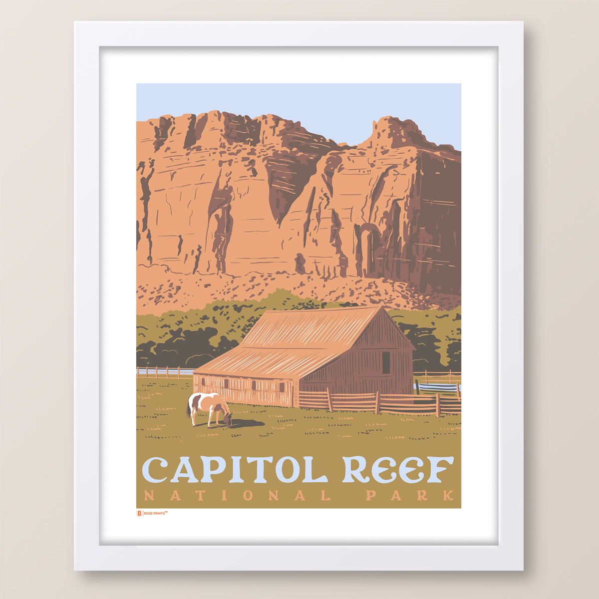 Capitol Reef National Park Fruita Barn Print