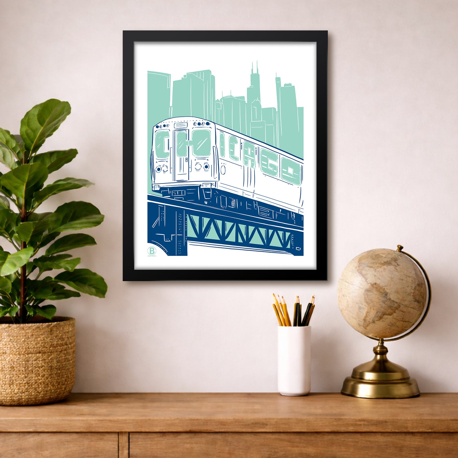 Chicago L Train Print