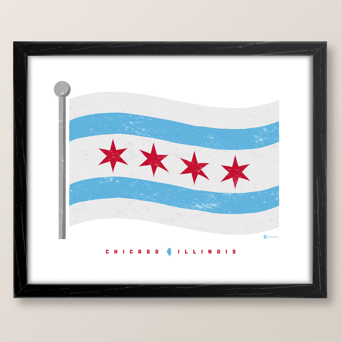 Chicago Flag Print