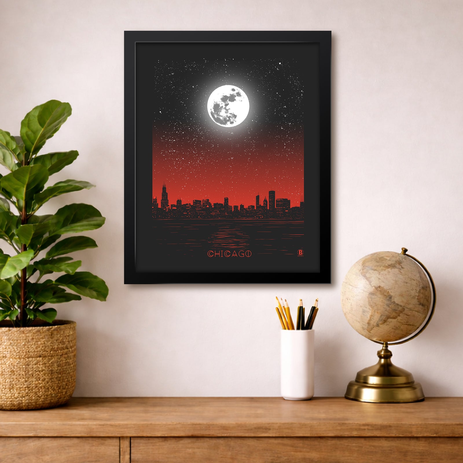 Chicago Moon Print