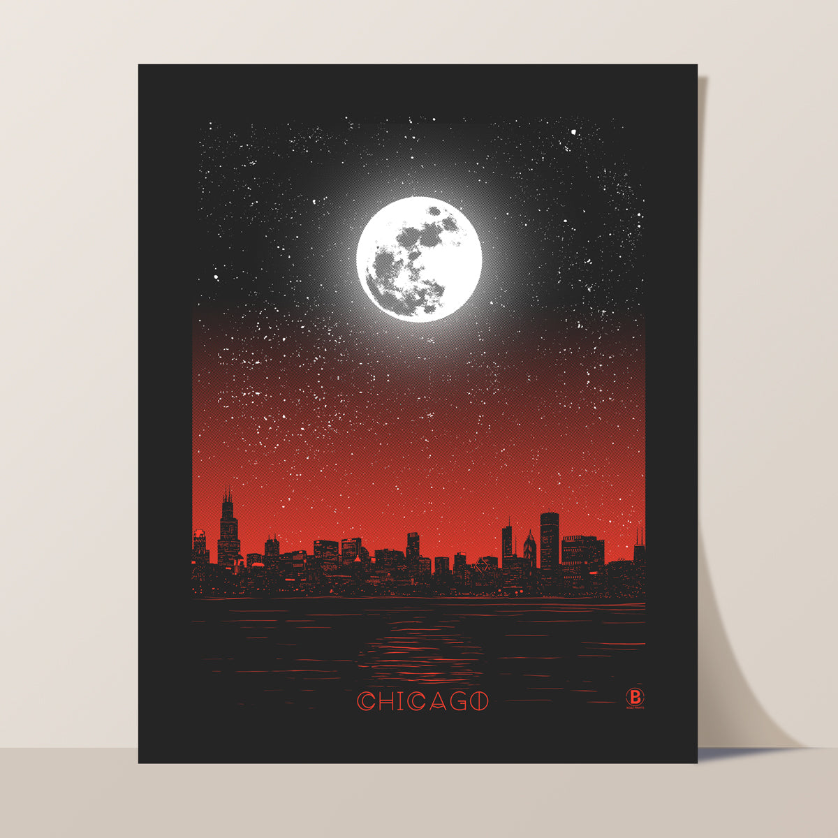 Chicago Moon Print
