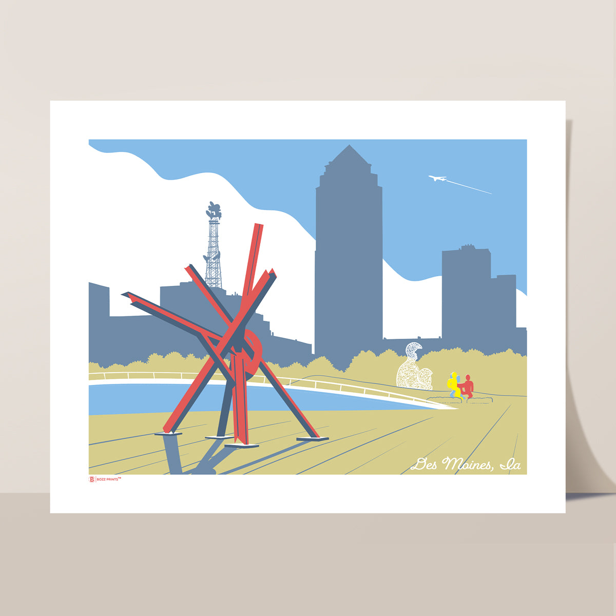 Colorful Des Moines Print