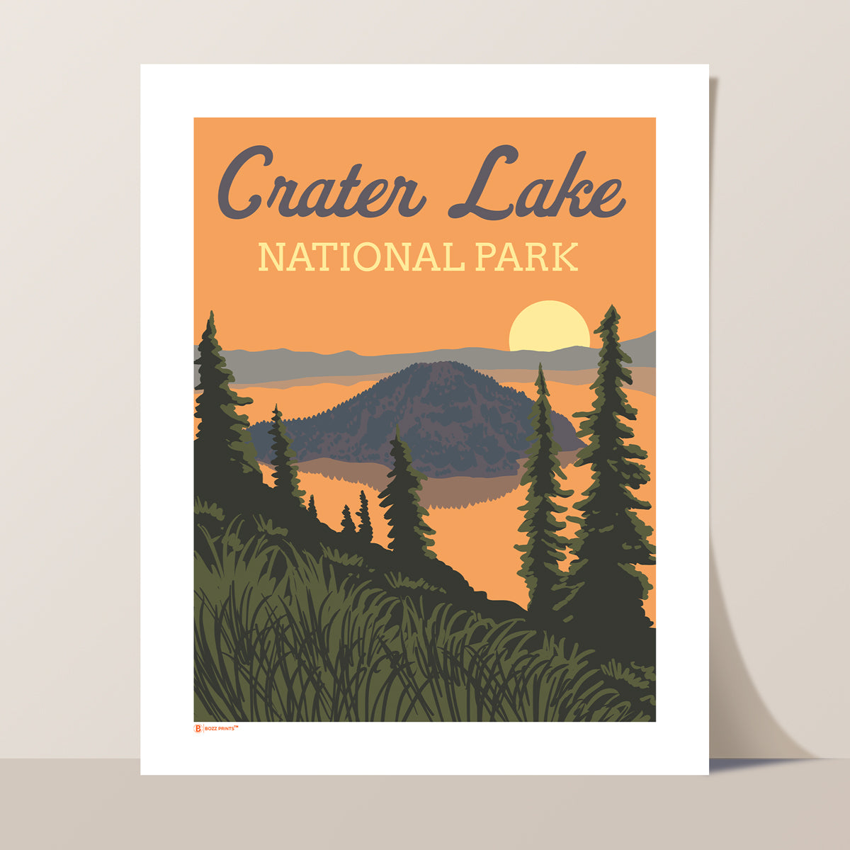 Crater Lake National Park Sunrise Print