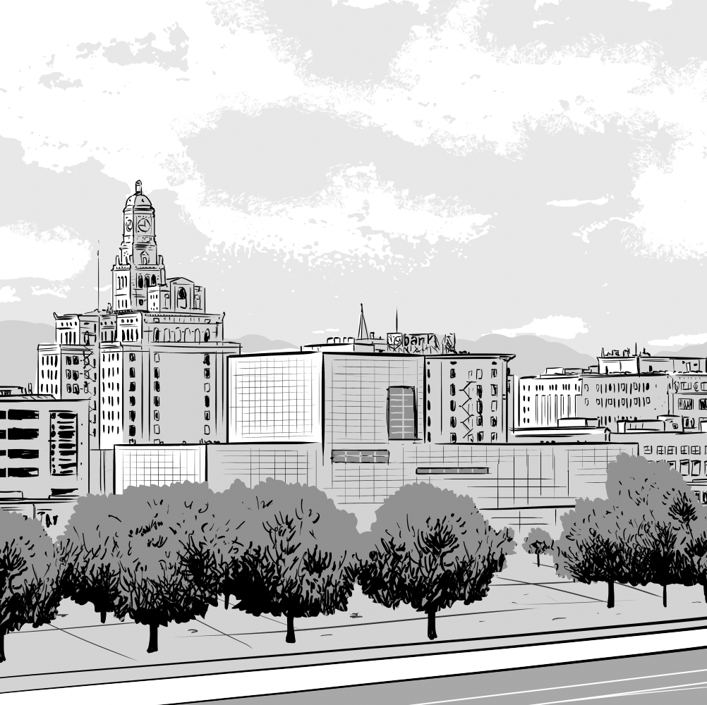 Davenport Skyline Print