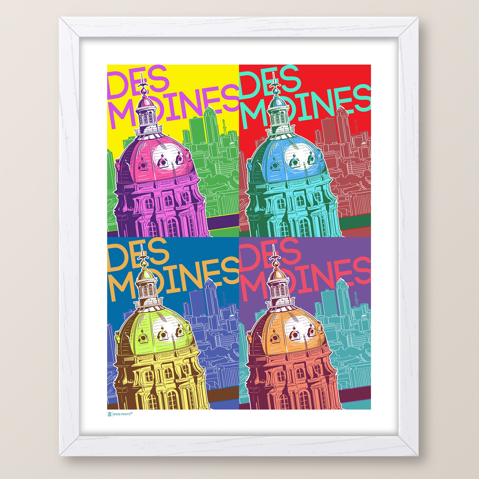 Des Moines Capitol Pop Art Print