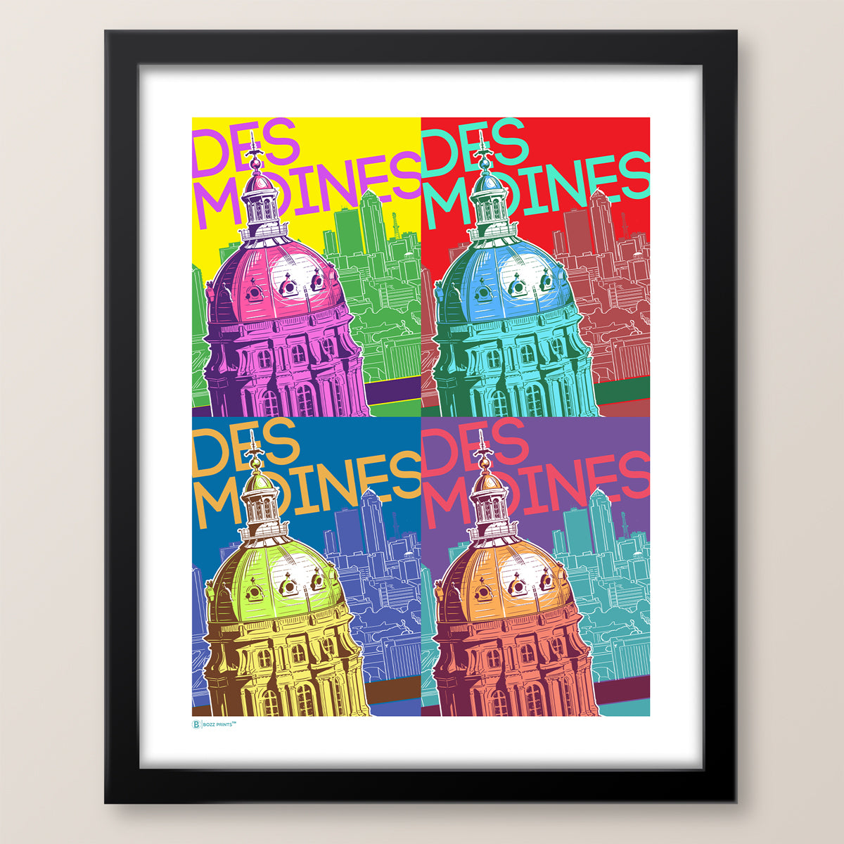 Des Moines Capitol Pop Art Print