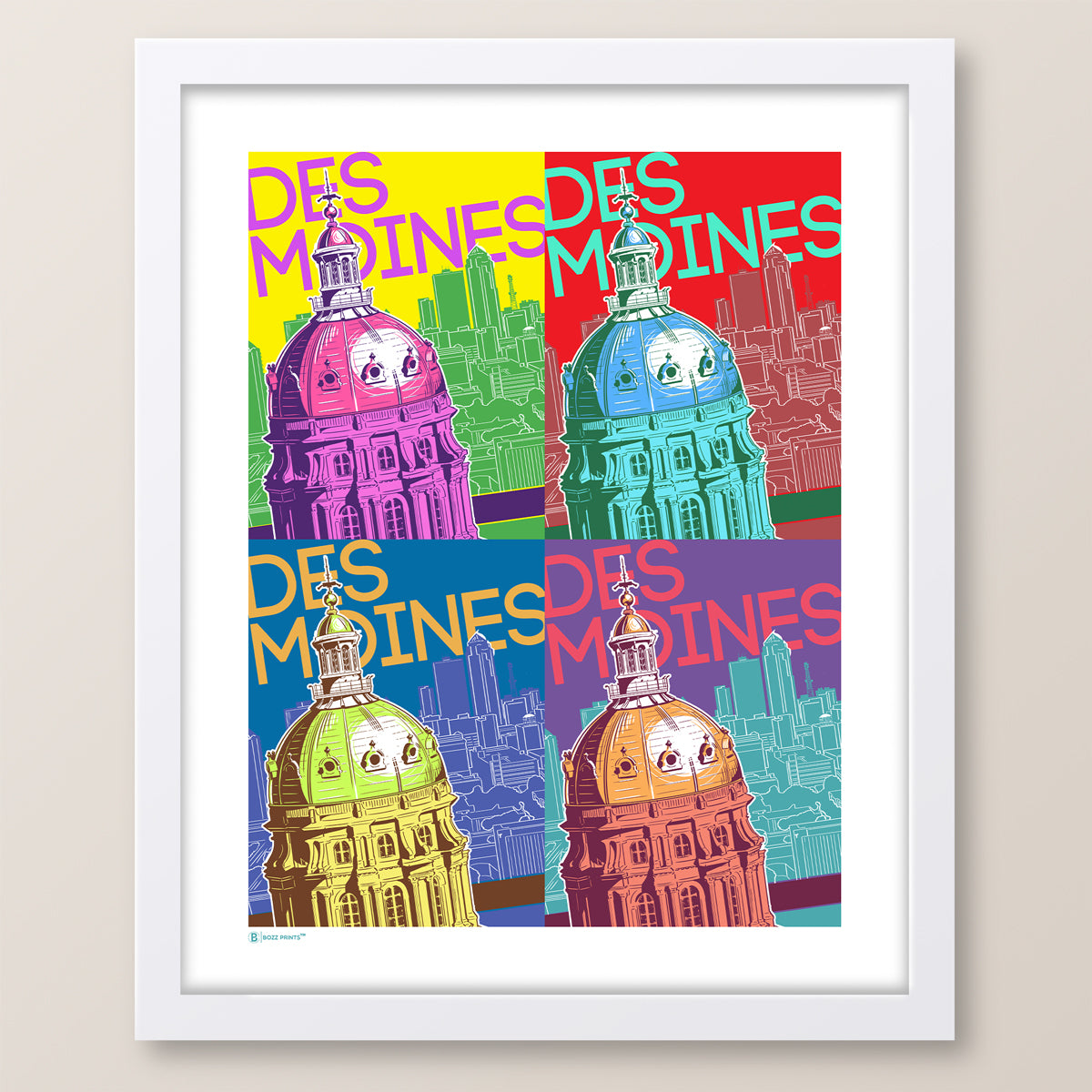 Des Moines Capitol Pop Art Print