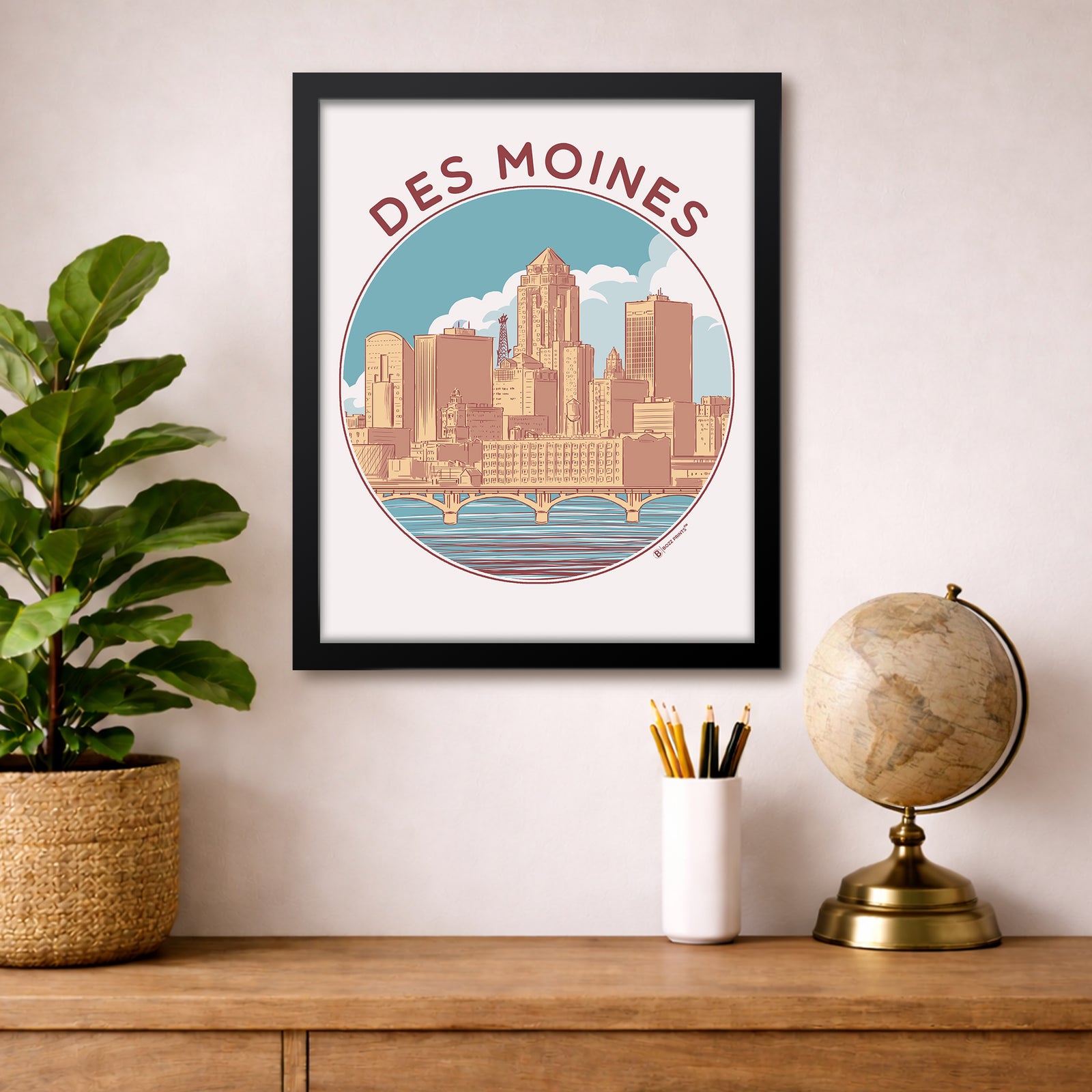 Des Moines Circle Print