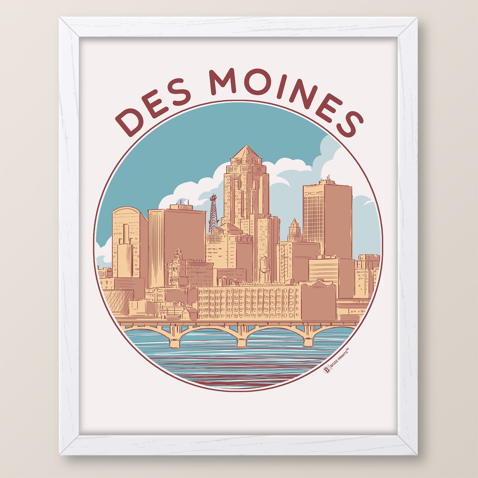 Des Moines Circle Print