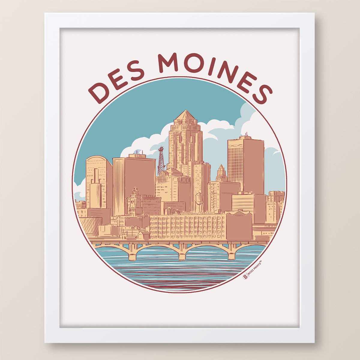Des Moines Circle Print