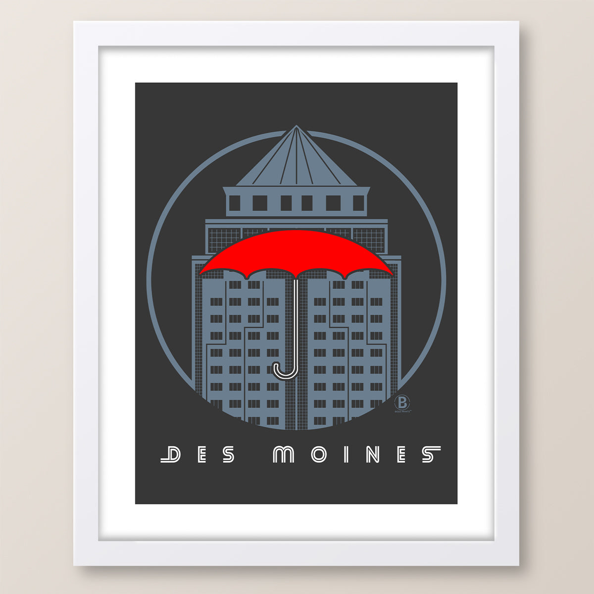 Des Moines Grand Ave Icon Print