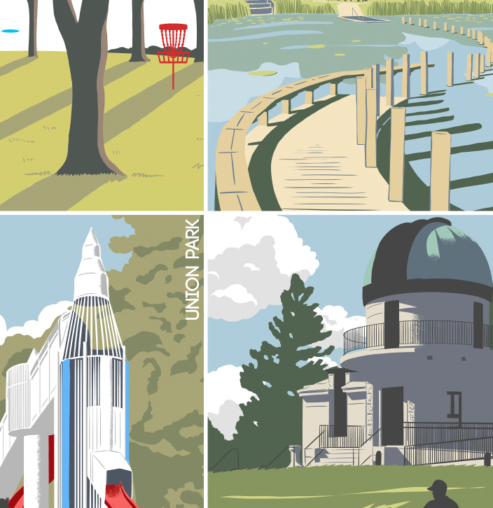 Des Moines Parks Collection Print