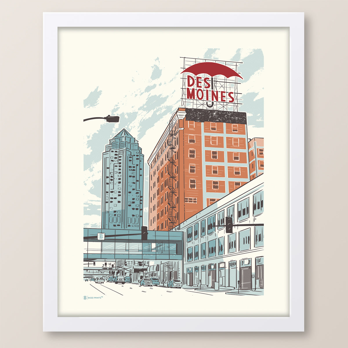 Des Moines Umbrella Print