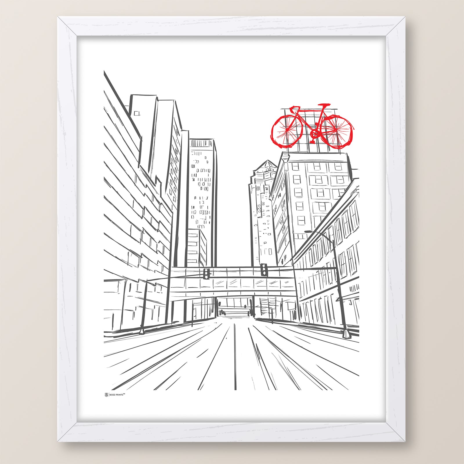 Des Moines Travelers Bike Print