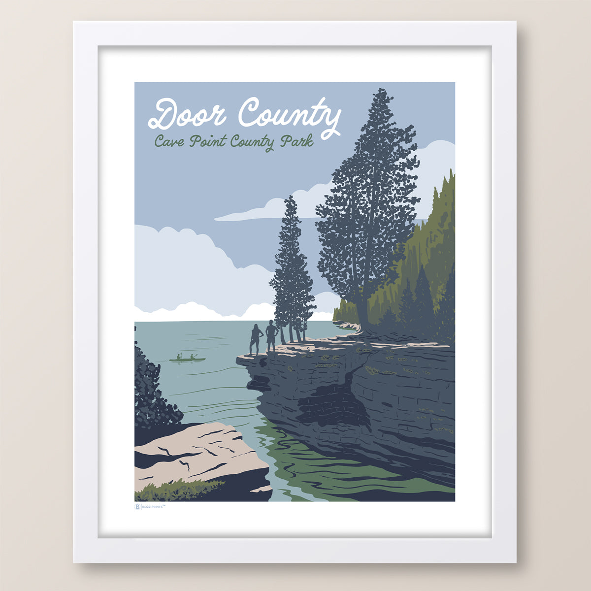 Door County Wisconsin Cave Point Print