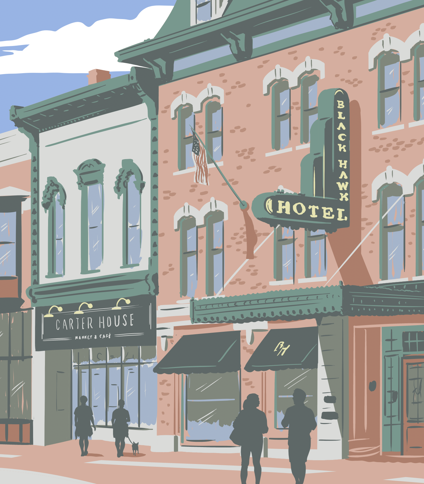 Downtown Cedar Falls Iowa Print