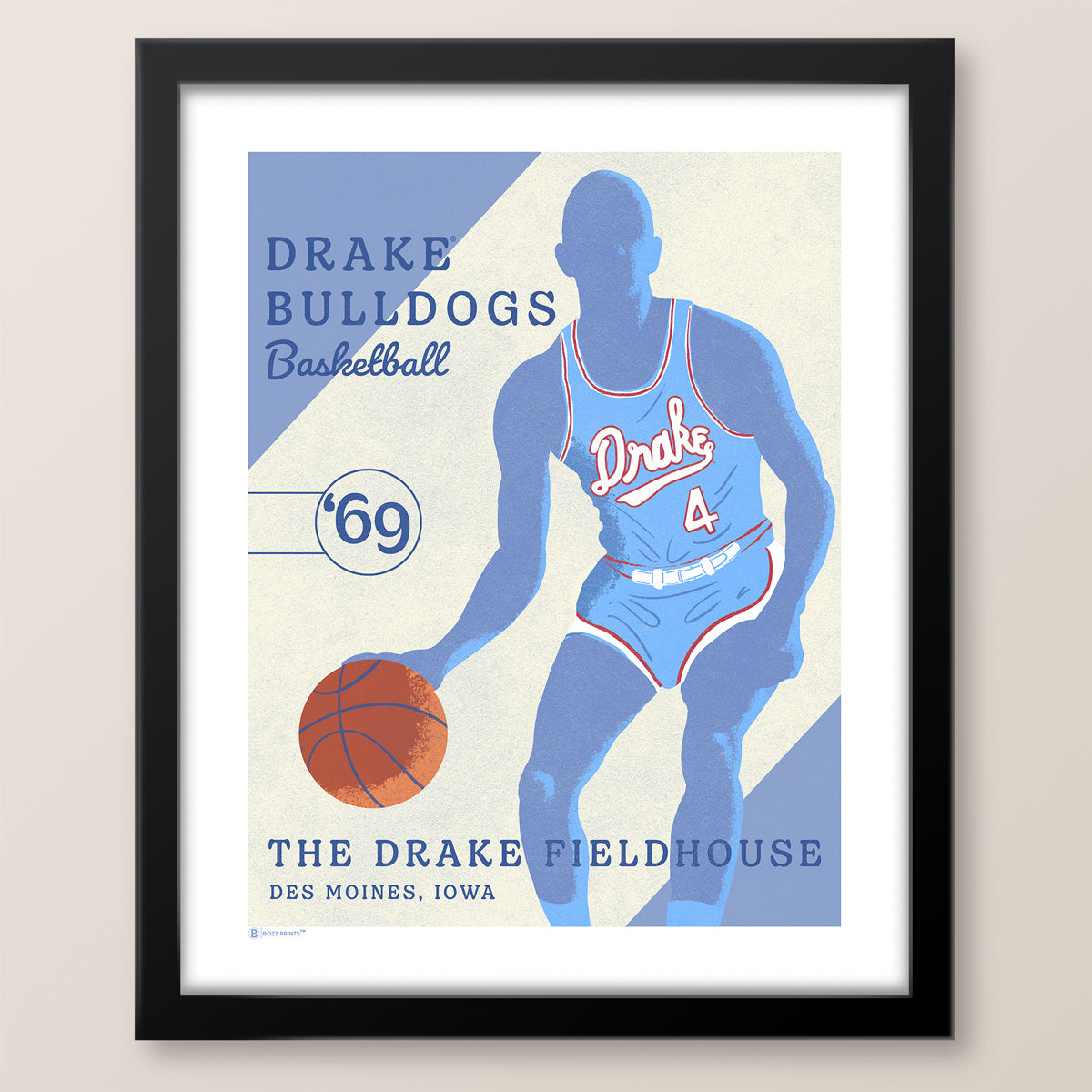 Drake University 1969 Basketball Team Print