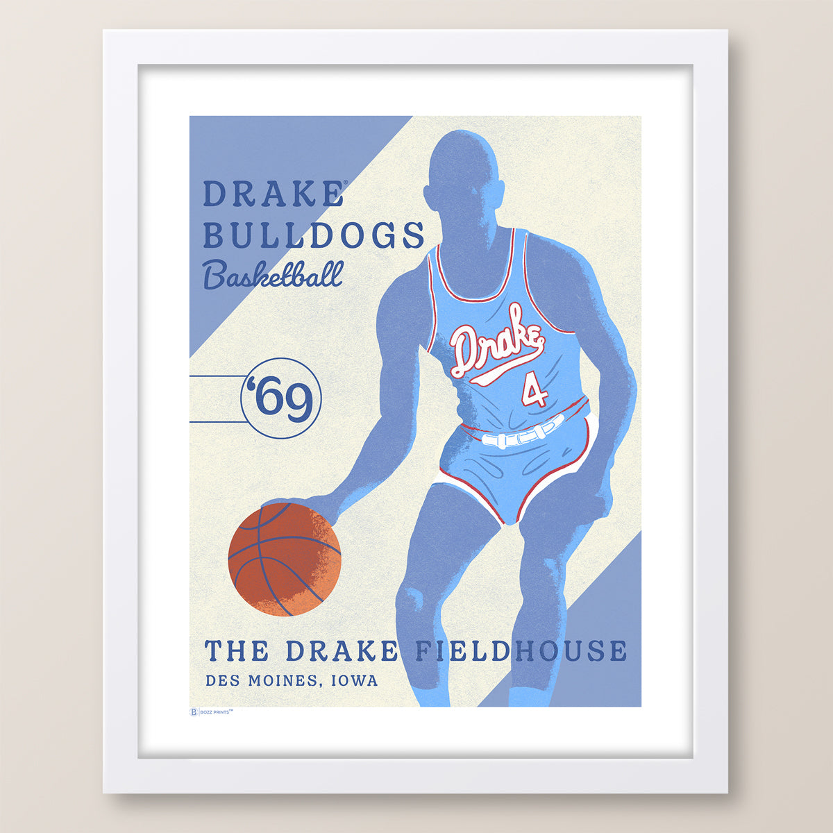 Drake University 1969 Basketball Team Print