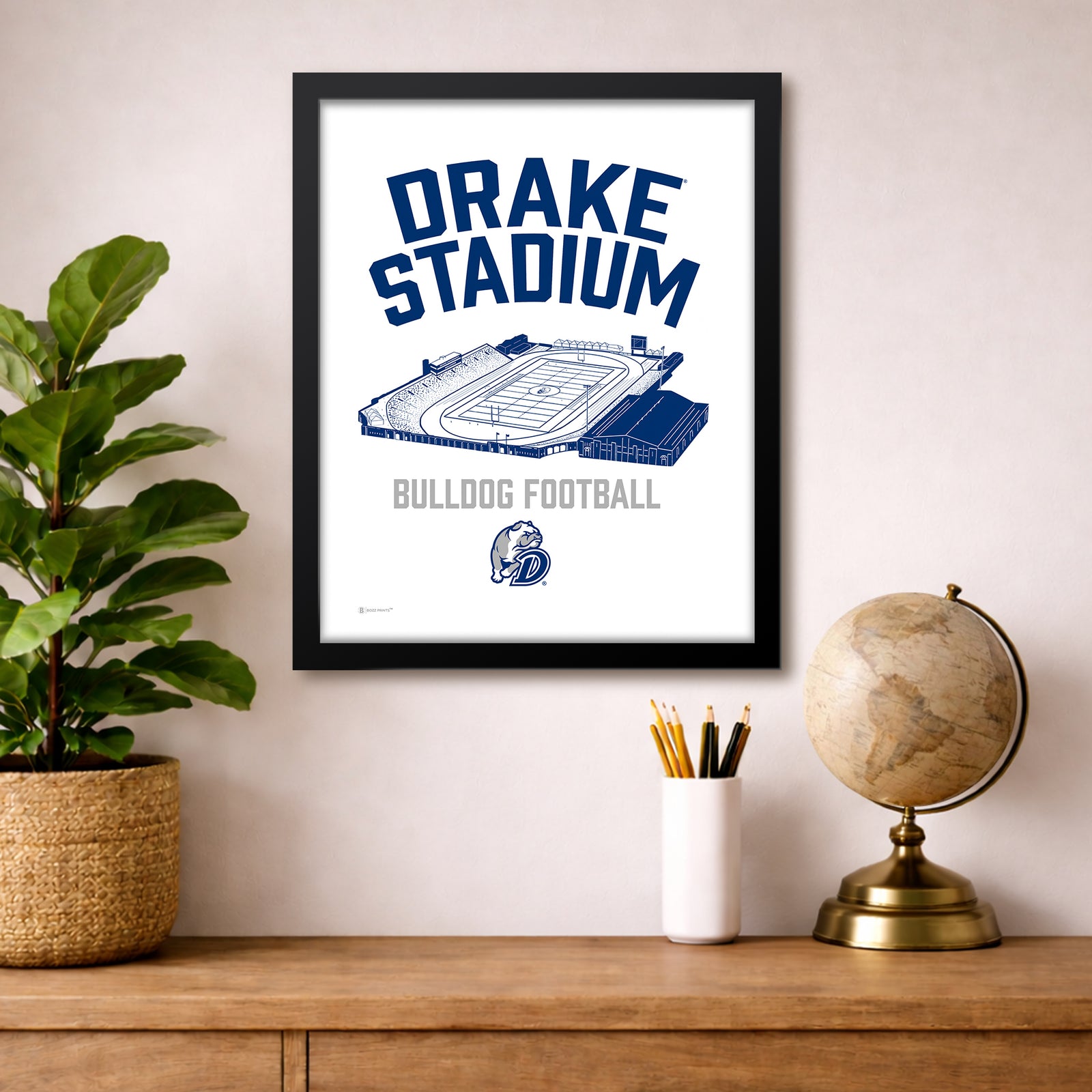 Drake Stadium Bulldog Football Print