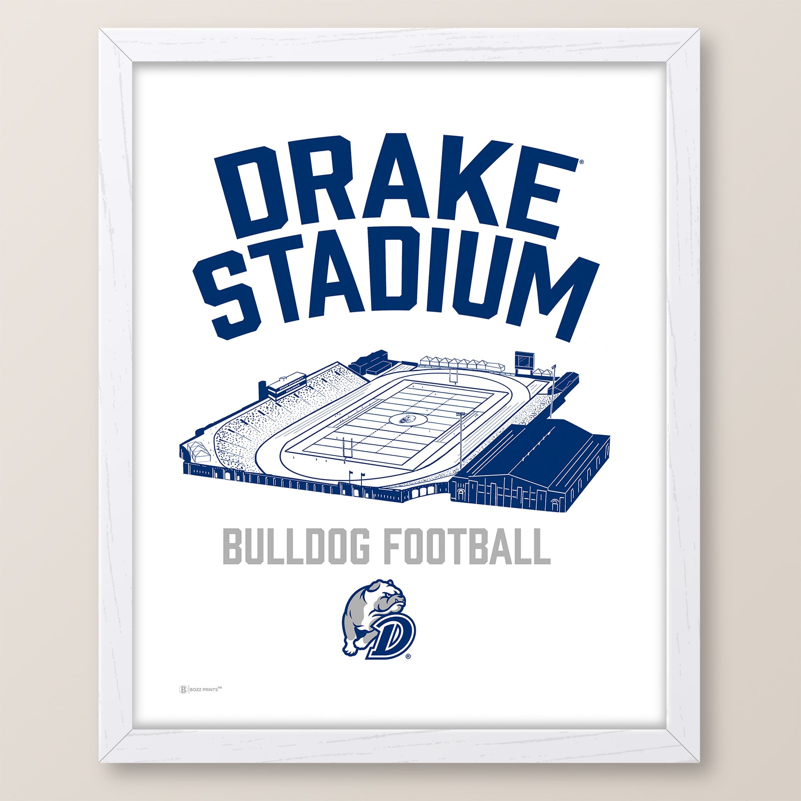 Drake Stadium Bulldog Football Print