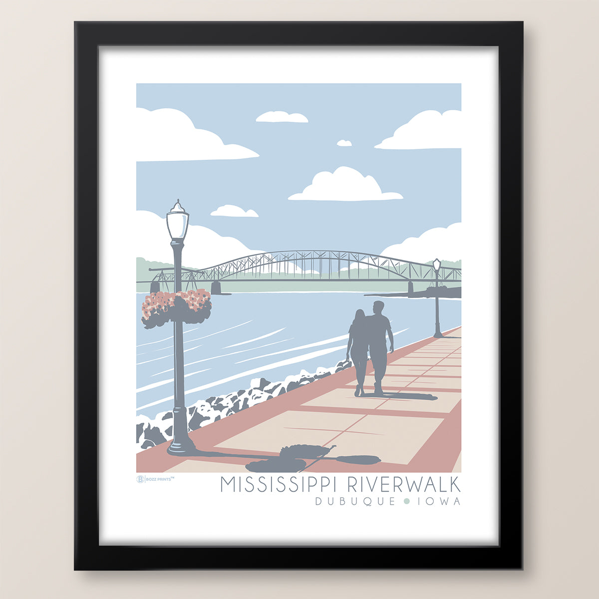 Dubuque Mississippi Riverwalk Print