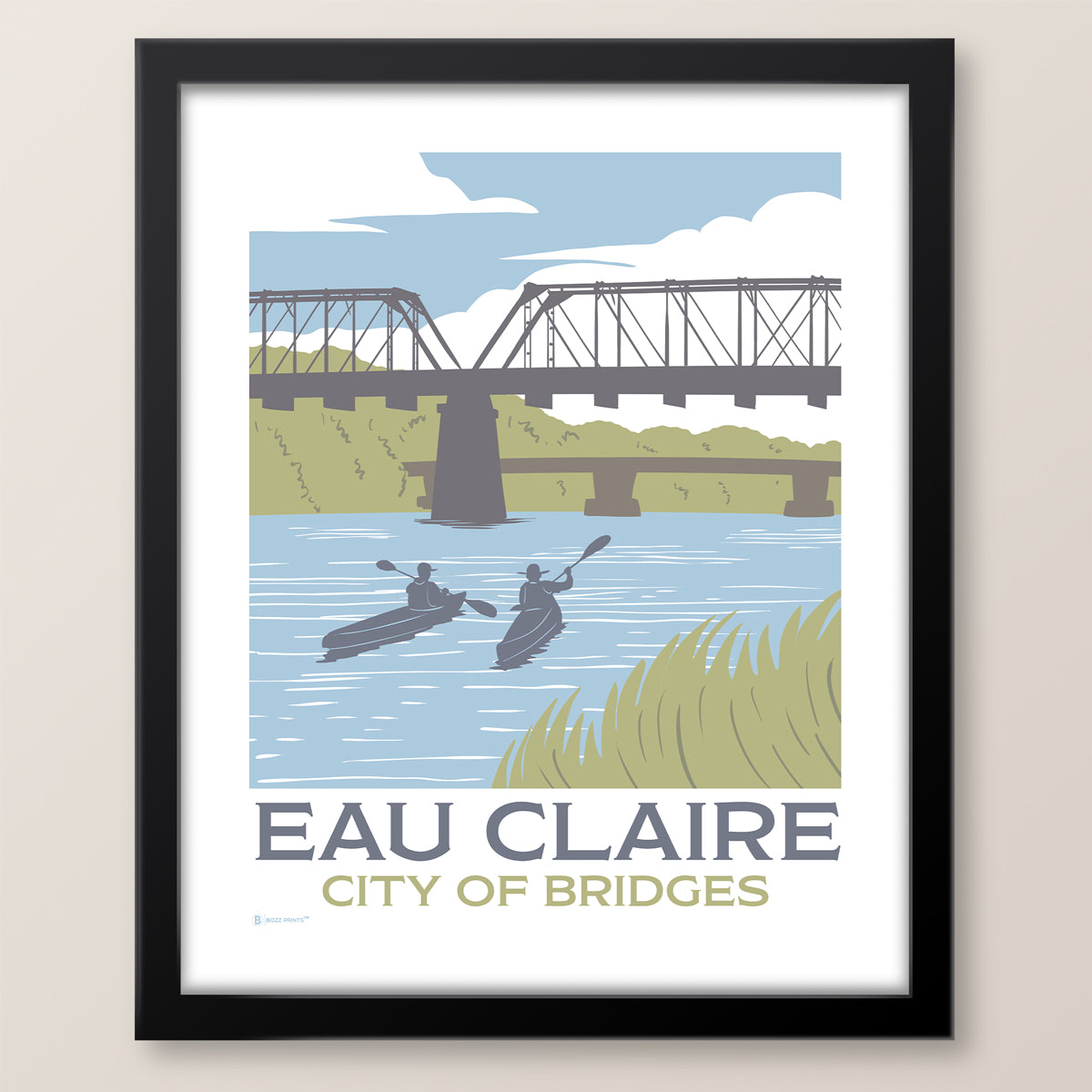 Eau Claire City of Bridges Print