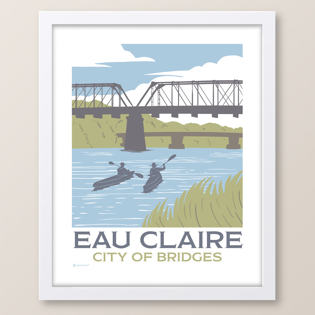 Eau Claire City of Bridges Print