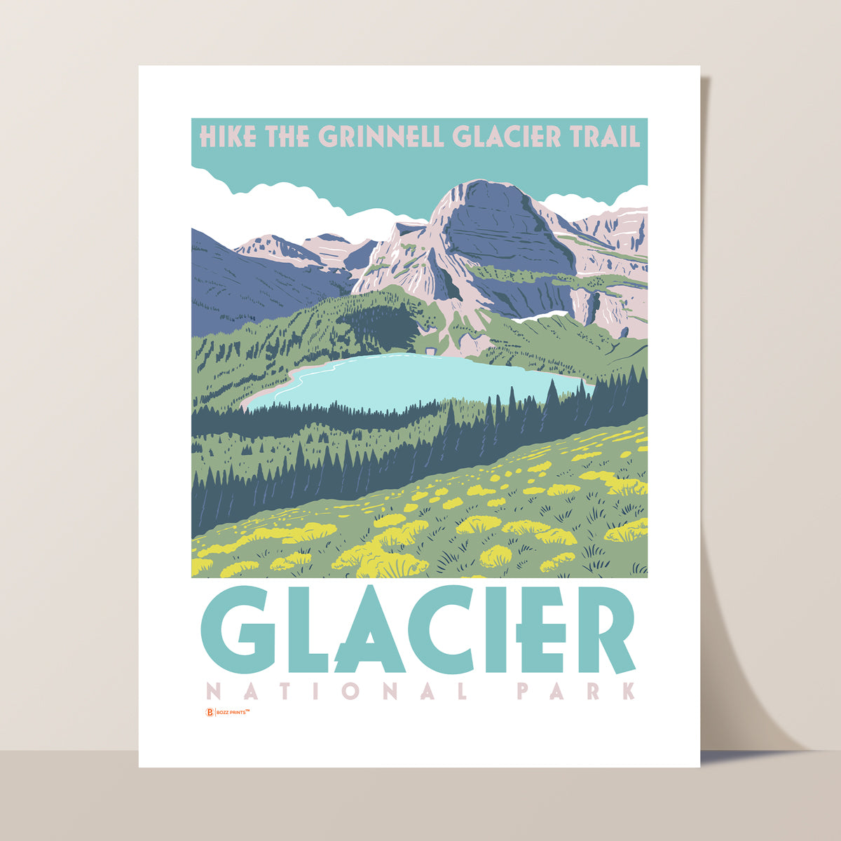 Glacier National Park Grinnell Lake Print
