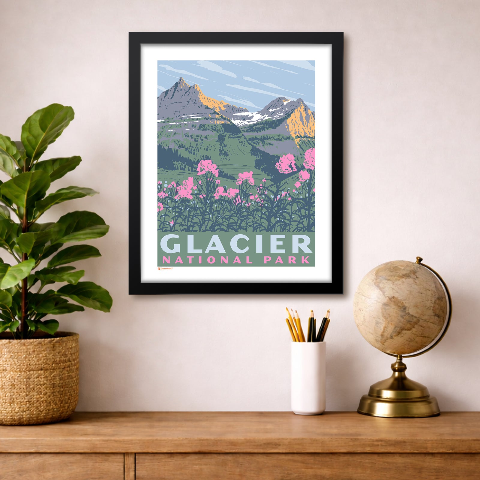 Glacier National Park Garden Wall Print