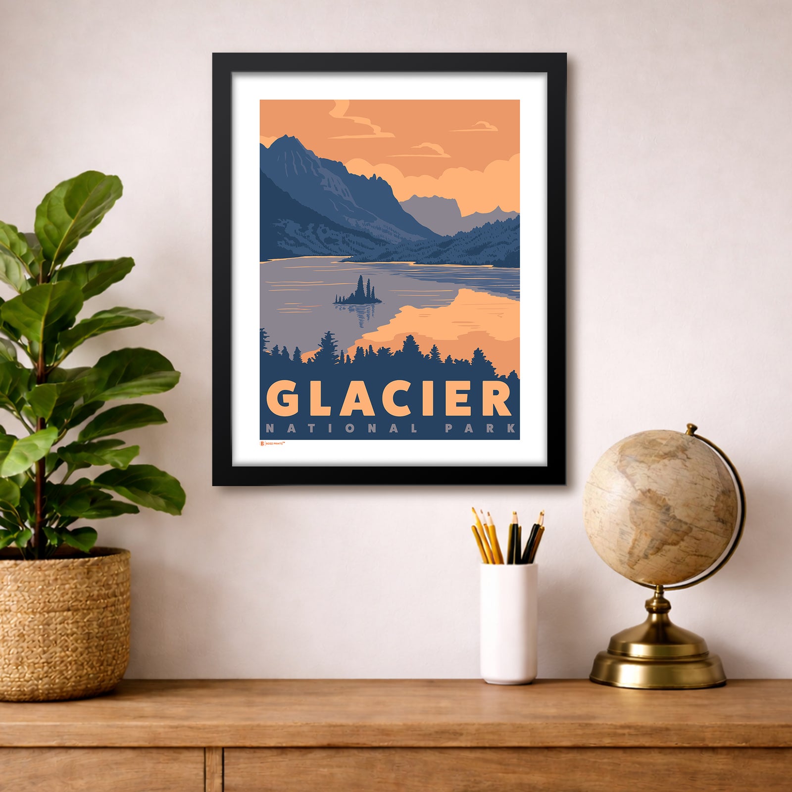 Glacier National Park St. Mary Lake Print