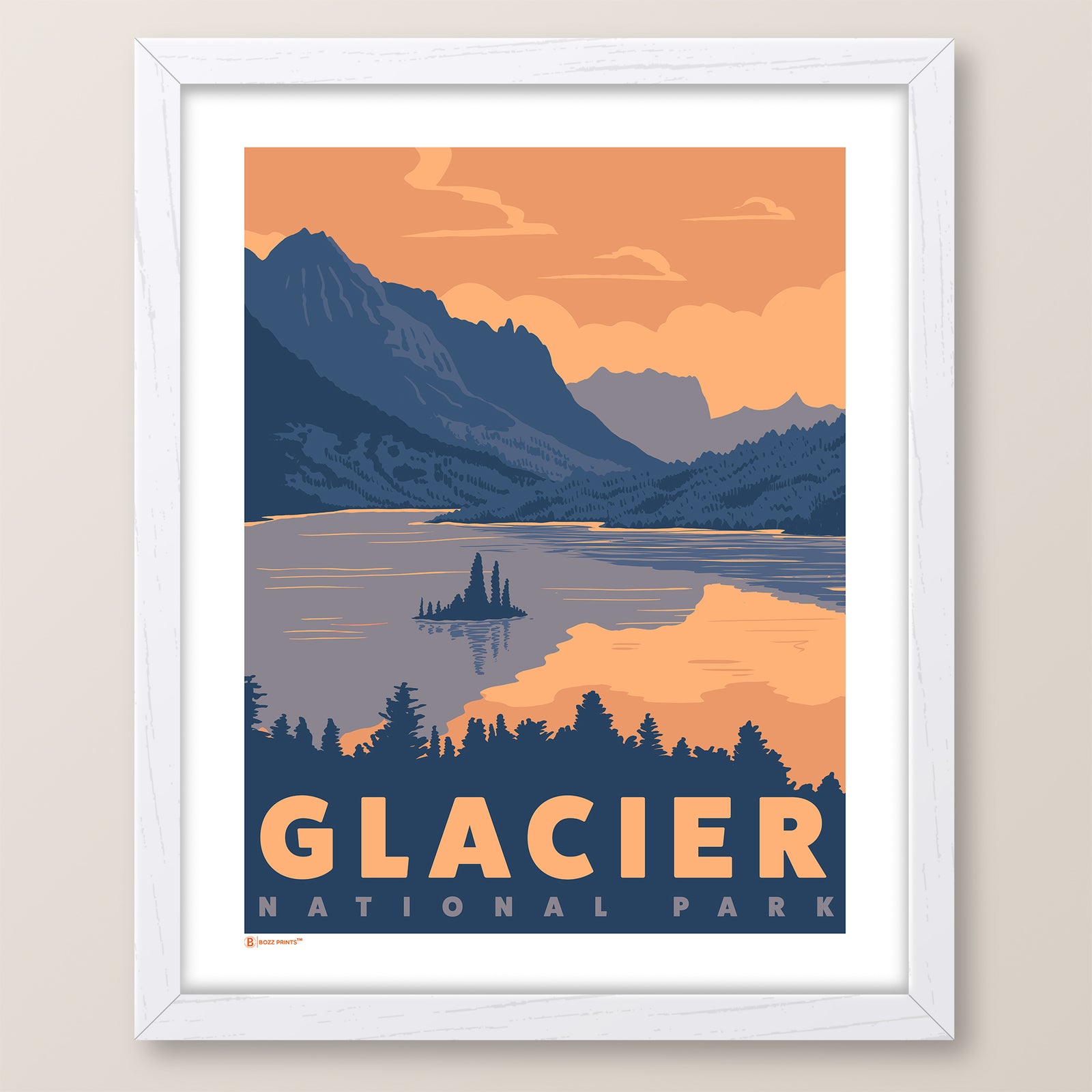 Glacier National Park St. Mary Lake Print