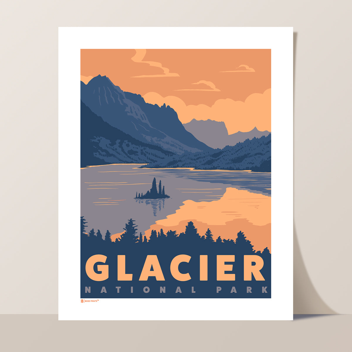 Glacier National Park St. Mary Lake Print