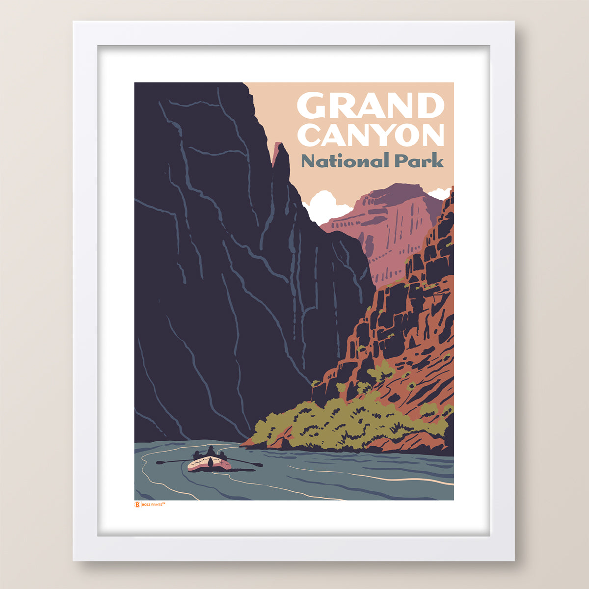 Grand Canyon National Park River Rafting Print