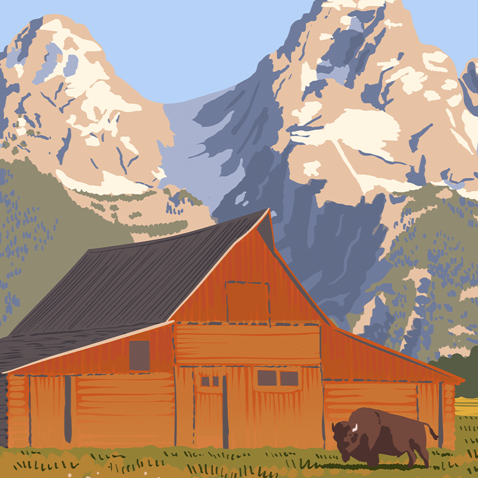Grand Teton National Park Mormon Row Print