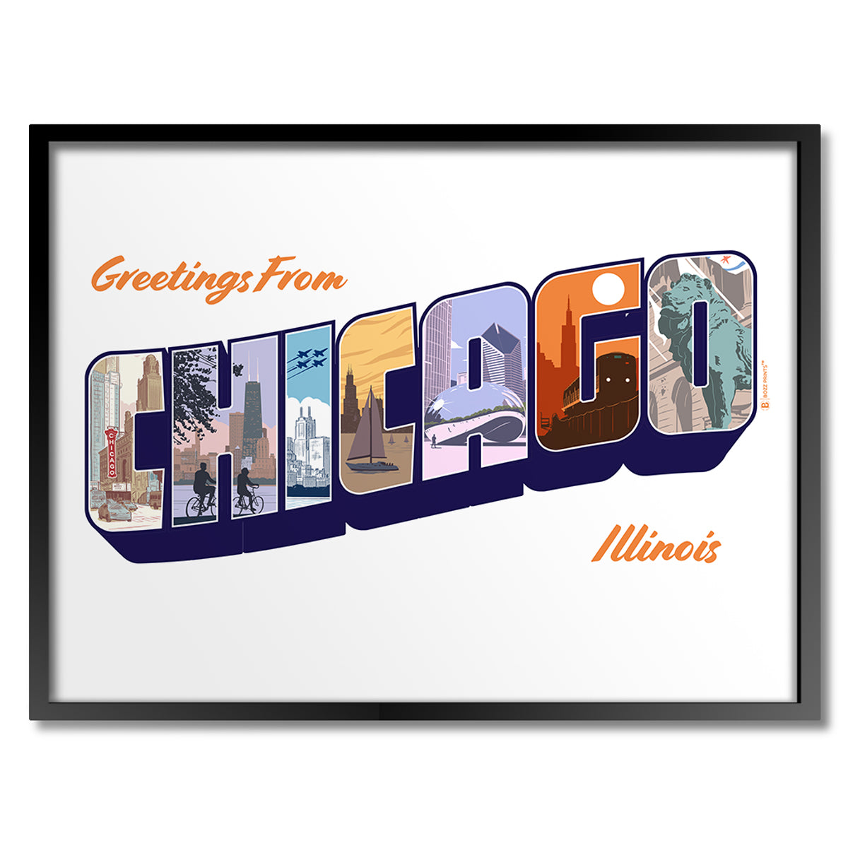 Greetings from Chicago Print