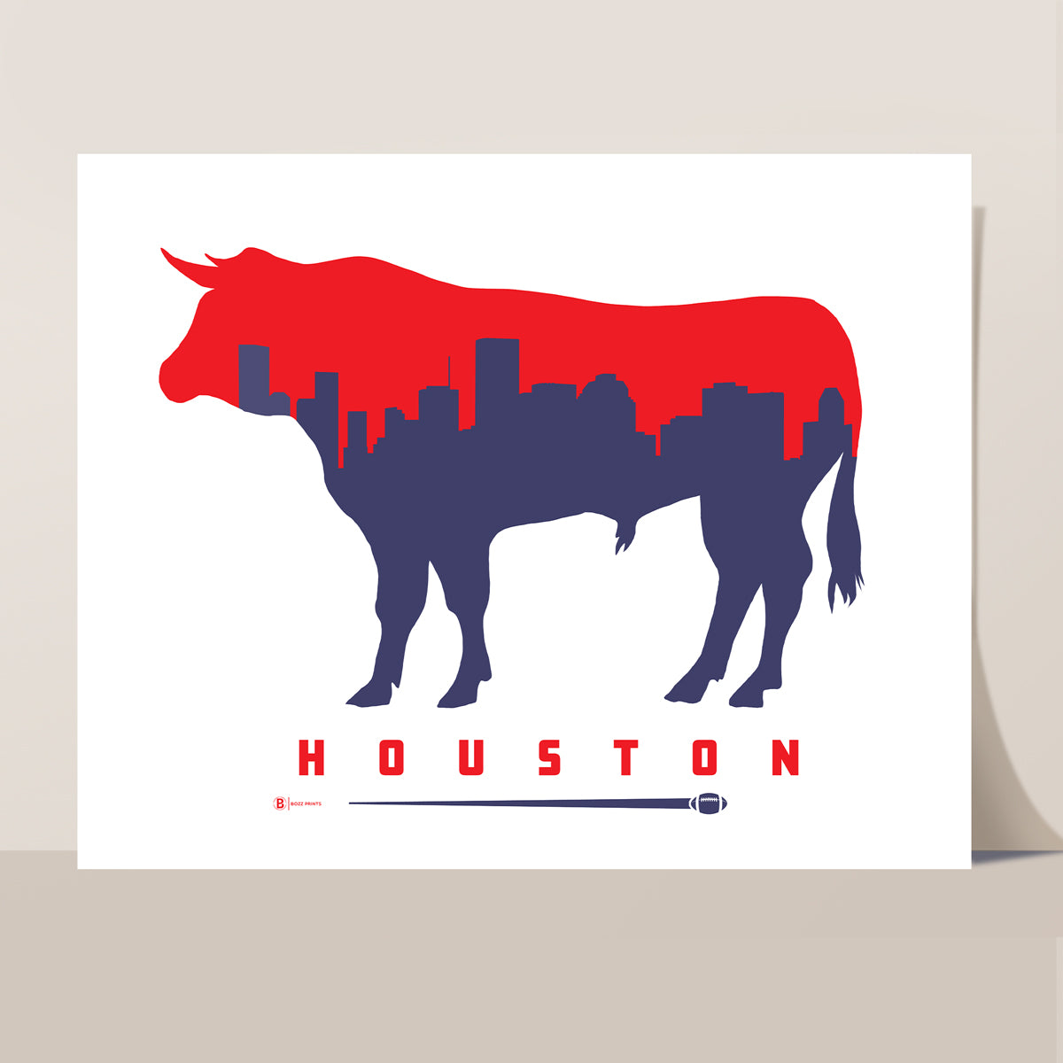 Houston Football Print