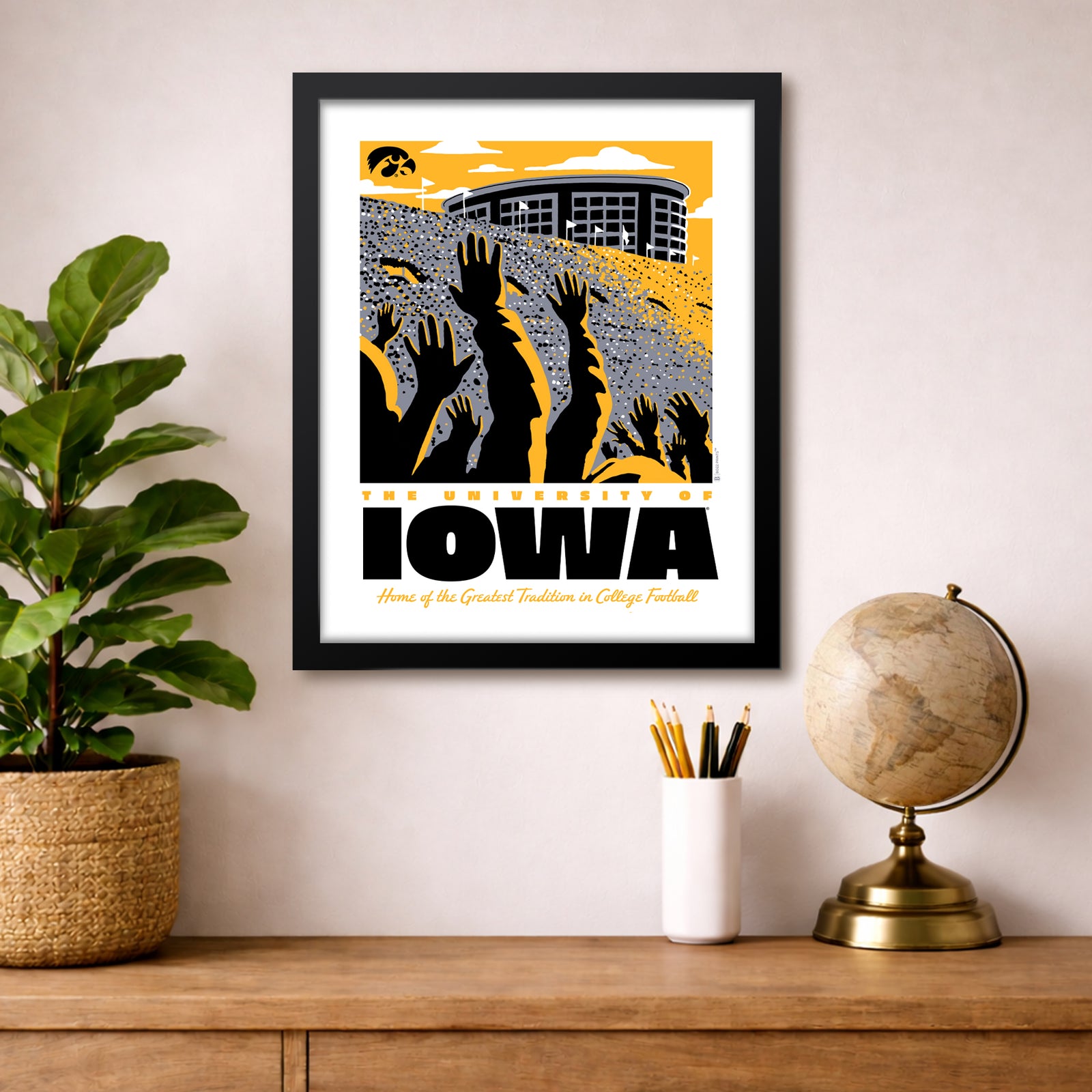 University of Iowa Wave Print