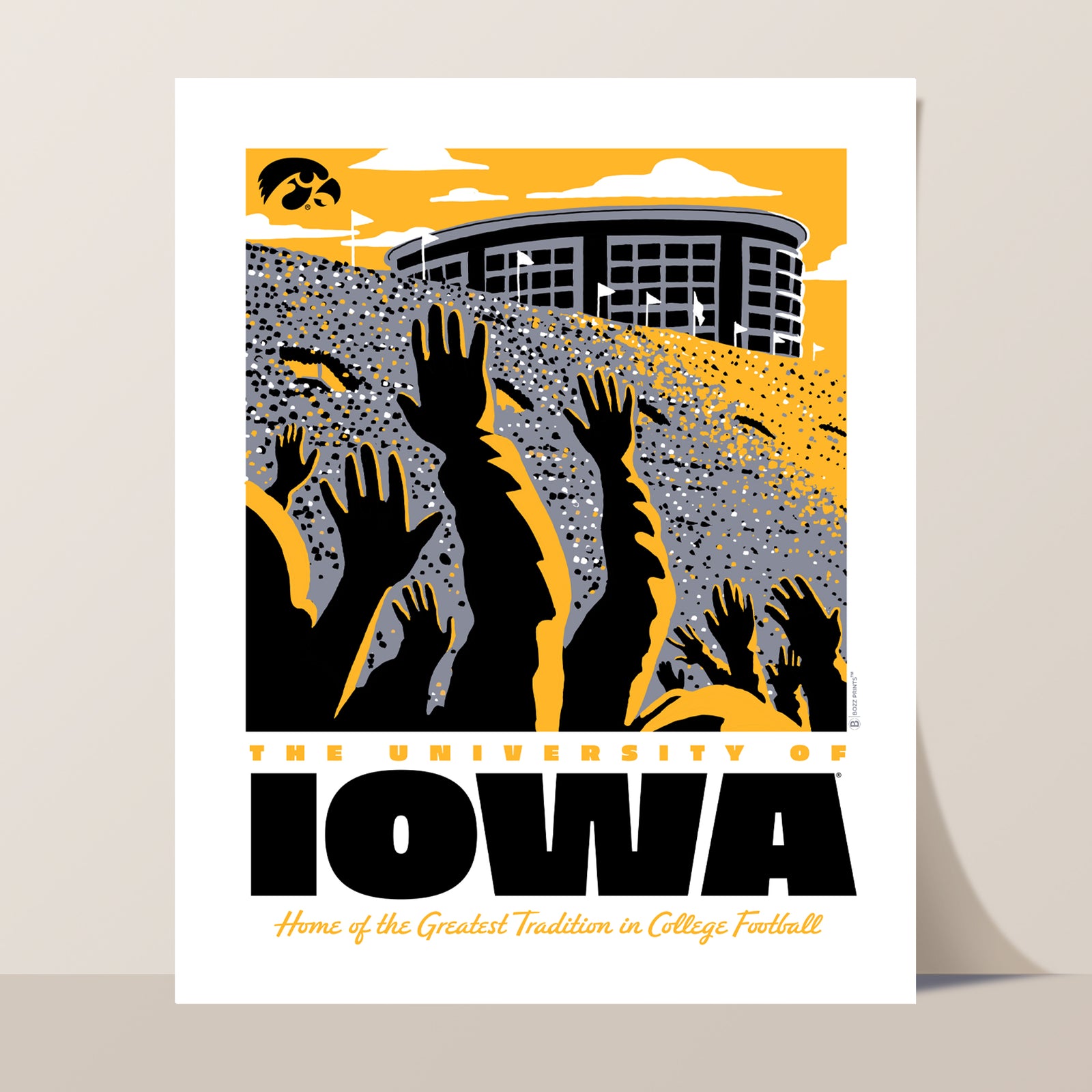 University of Iowa Wave Print