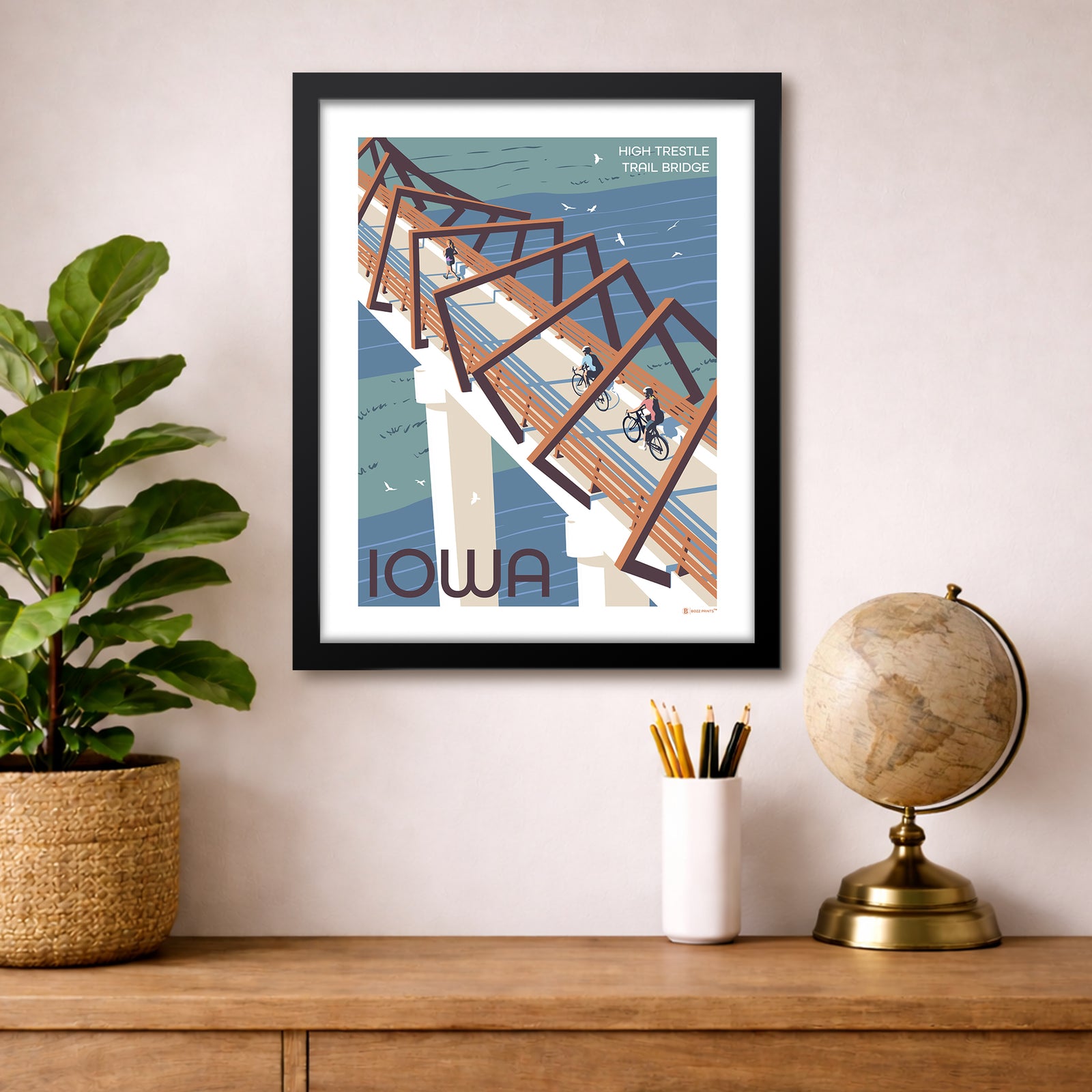 High Trestle Trail Bridge Art Print