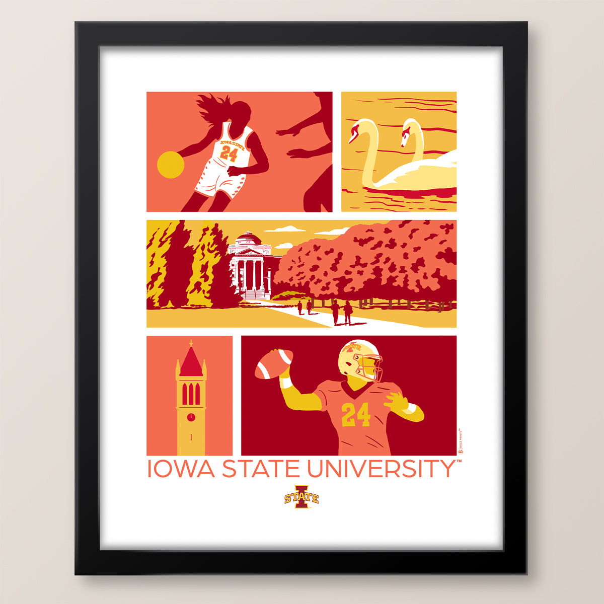 Iowa State University Icons Print