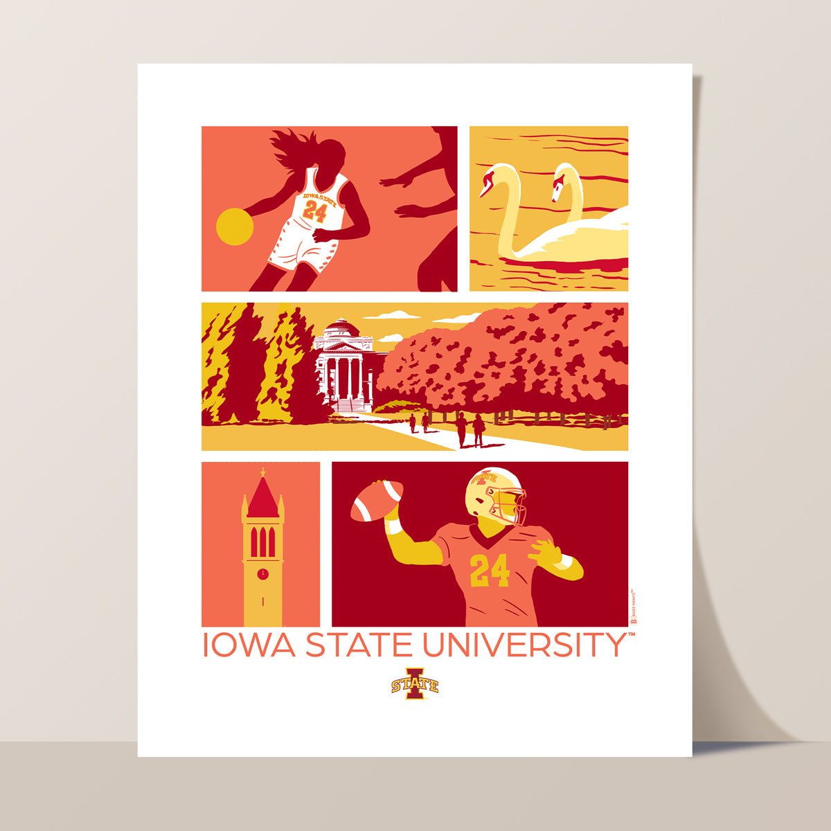 Iowa State University Icons Print