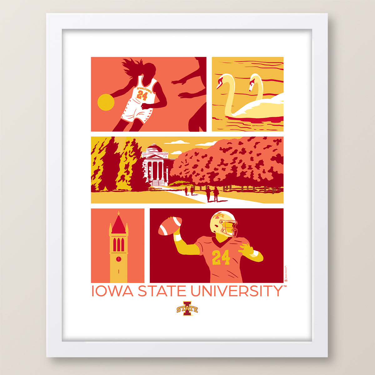 Iowa State University Icons Print