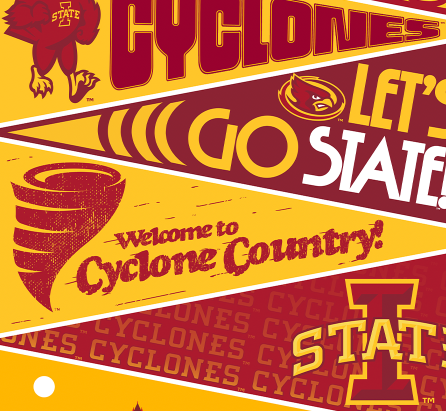 Iowa State University Pennants Print